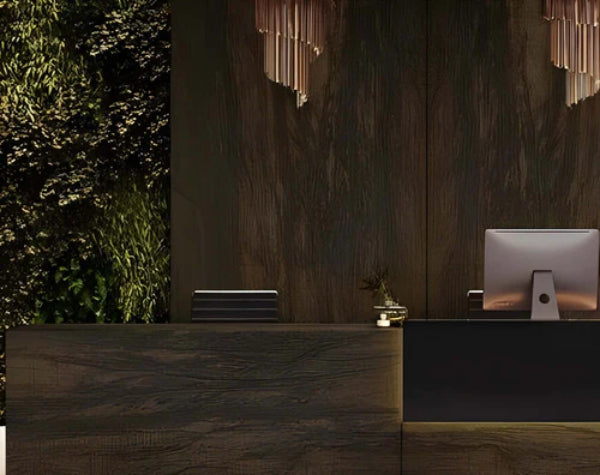 FRONT DESK - SANDALUS QUARTZITE LEATHER 2 CM THICK - SLAB