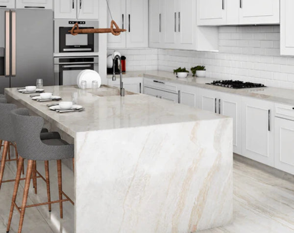 KITCHEN - PERLA VENATA QUARTZITE - SLAB