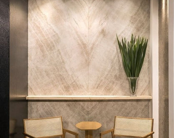 LIVING ROOM - PERLA VENATA QUARTZITE - SLAB 