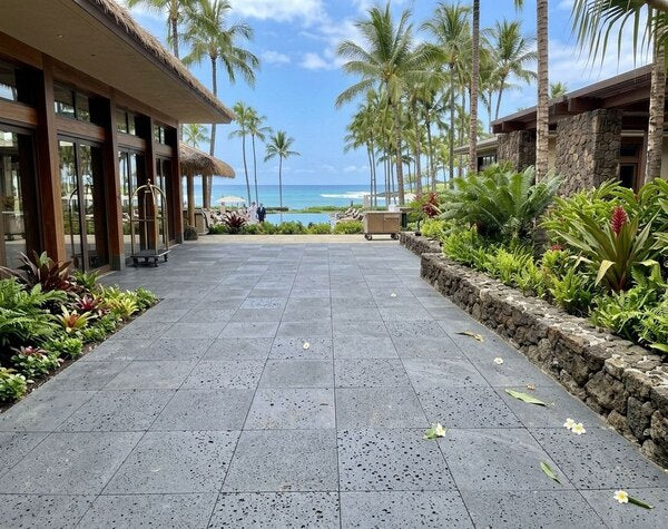 Basalt | Puka Lava Grey Straight Edge Square