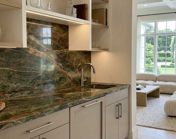 Kitchen | Rain Forest Green Marble Polished