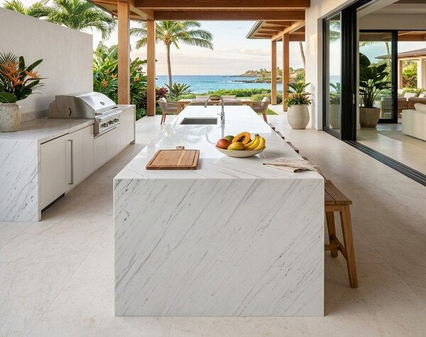 Outdoor Kitchen | Calacatta Colorado Marble Polished
