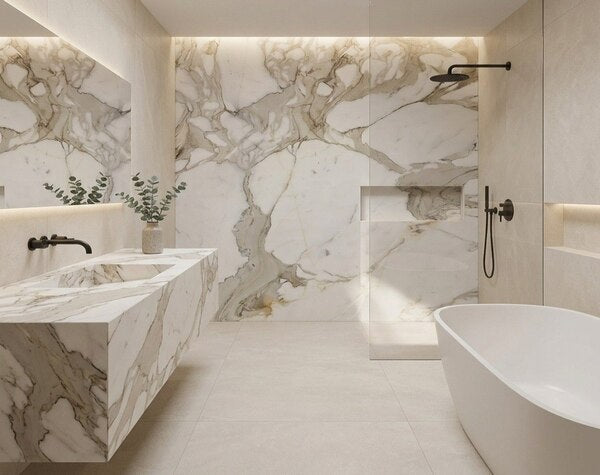 Bathroom | Calacatta Borghini Extra Marble Polished