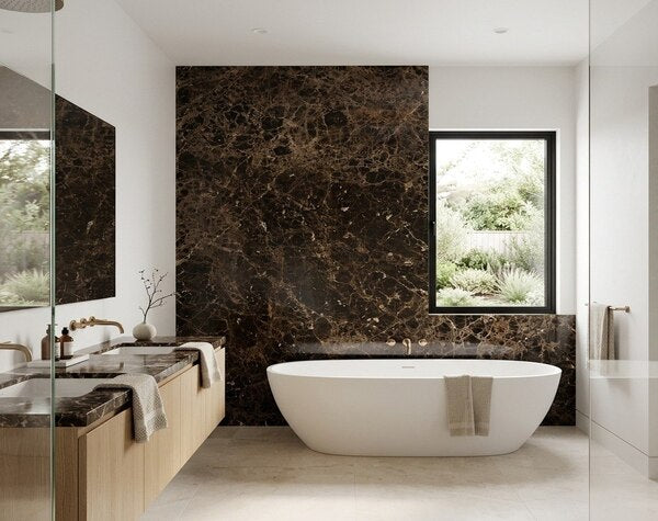 Bathroom | Dark Emperador Marble Polished