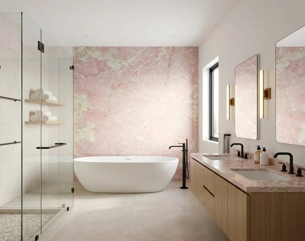 Bathroom | Onice Rosa Jade Onyx Polished