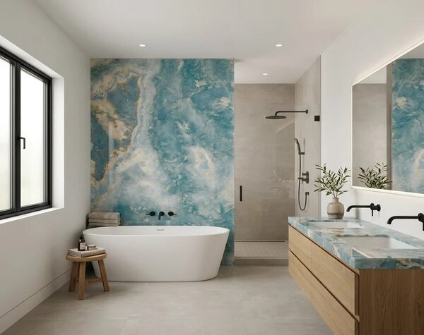 Bathrom | Onice Blue Jade Onyx Polished
