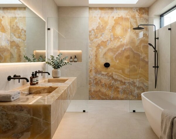 Bathroom | Orange Onyx Polished