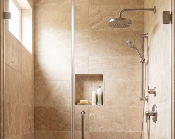 Bathroom | Andes Noce, Tile - Andes
