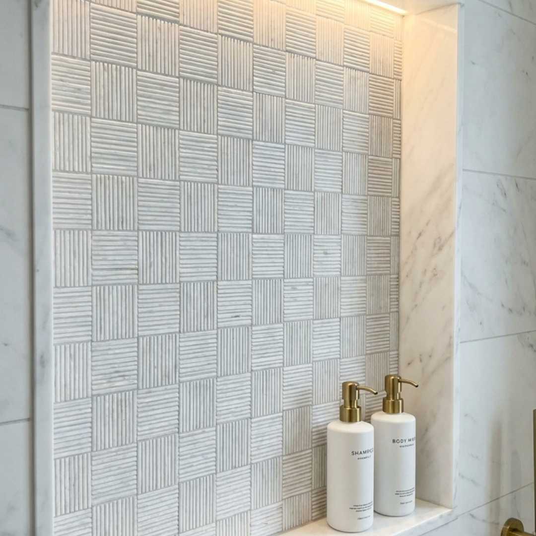 BIANCO WHITE, CROSSROADS 12" x 12" - (1 SF/PC)
