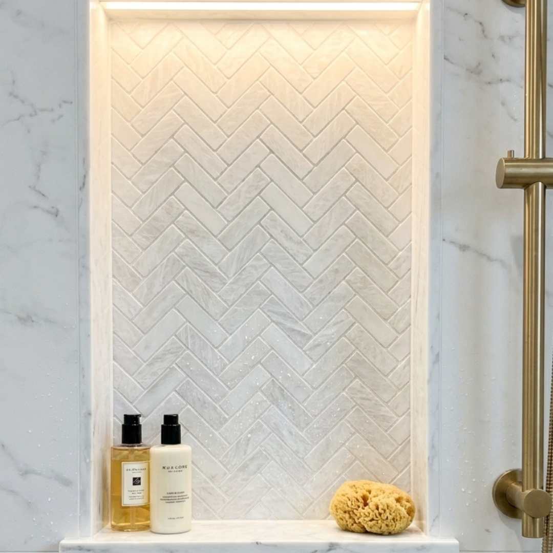 HERRINGBONE, FISHBONE 1X3 - 12" x 12" - (1 SF/PC)