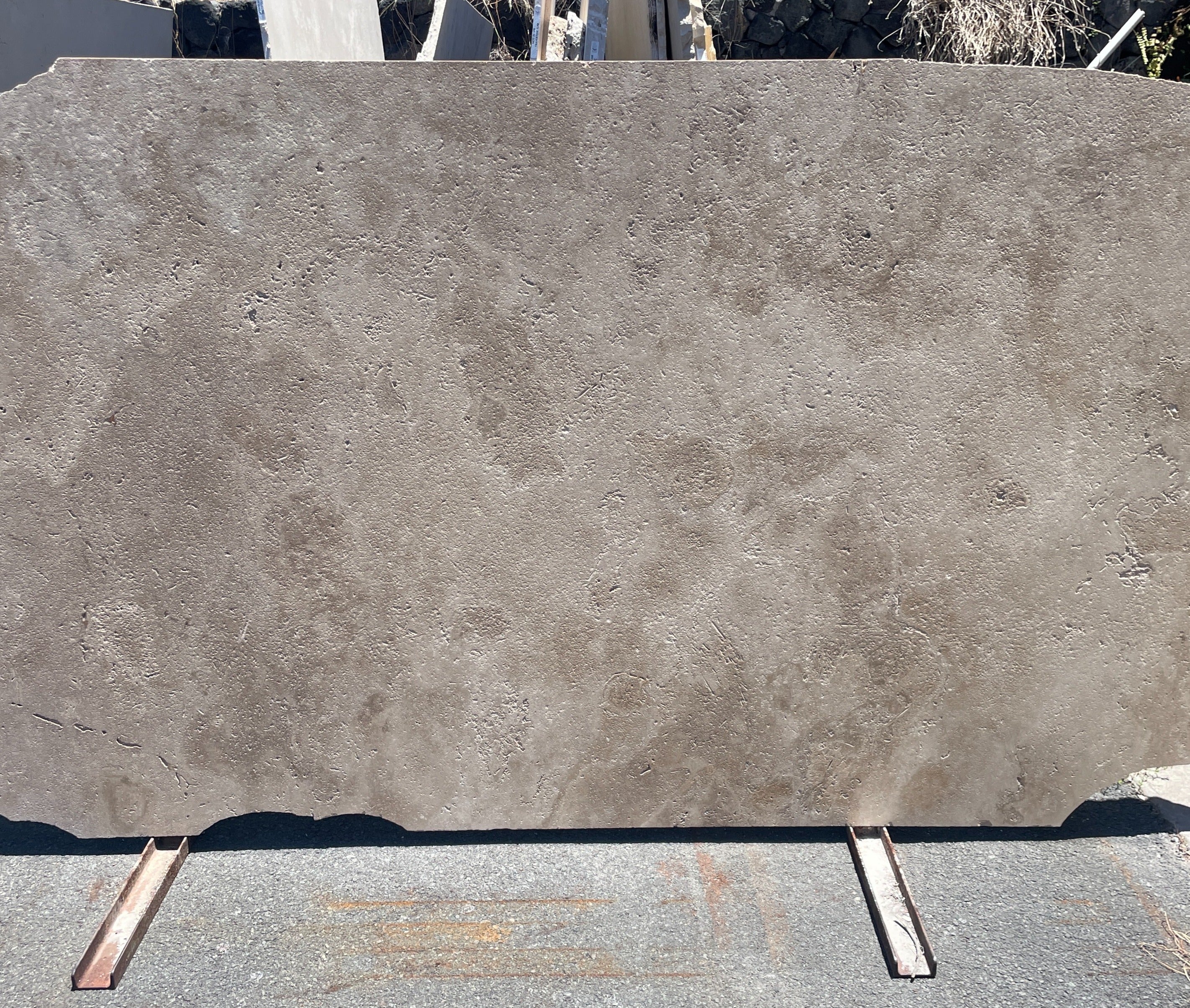 LIGHT WALNUT Travertine brushed/unfilled 2cm thick - Slab