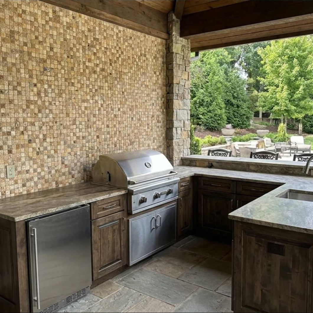 MIXED TRAVERTINE, SQUARES 1X1 - 12" x 12" - (1 SF/PC)
