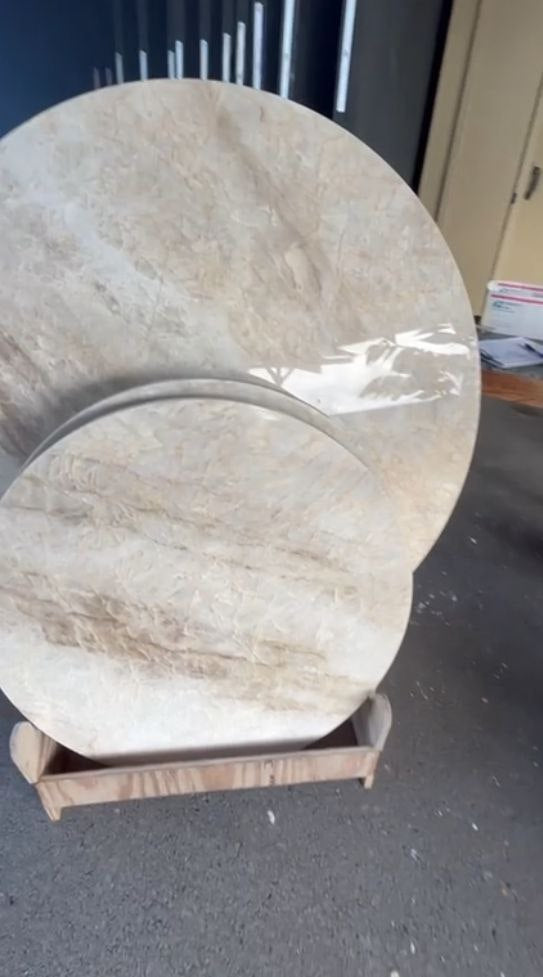 Quartzite-Round Table-Table-TAJ MAHAL Quartzite polished table 2cm thick- Stone Supplier - Rocks in Stock