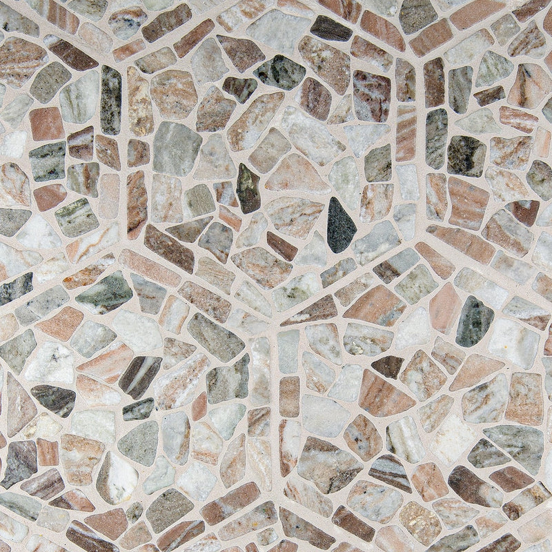 Marble-Mosaic-FANTASY COVE Marble Mosaic honeycomb random- Stone Supplier - Rocks in Stock