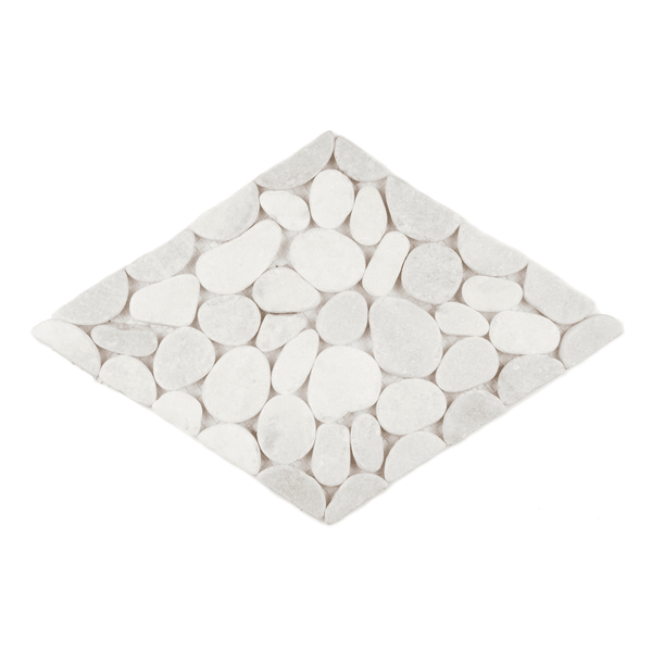 Marble-Mosaic-GLACIER WHITE Marble Mosaic Chevron- Stone Supplier - Rocks in Stock