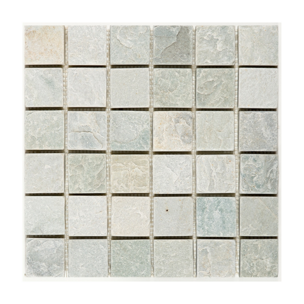 Quartzite-Mosaic-ICE GREY Quartzite Mosaic Squares 2x2- Stone Supplier - Rocks in Stock