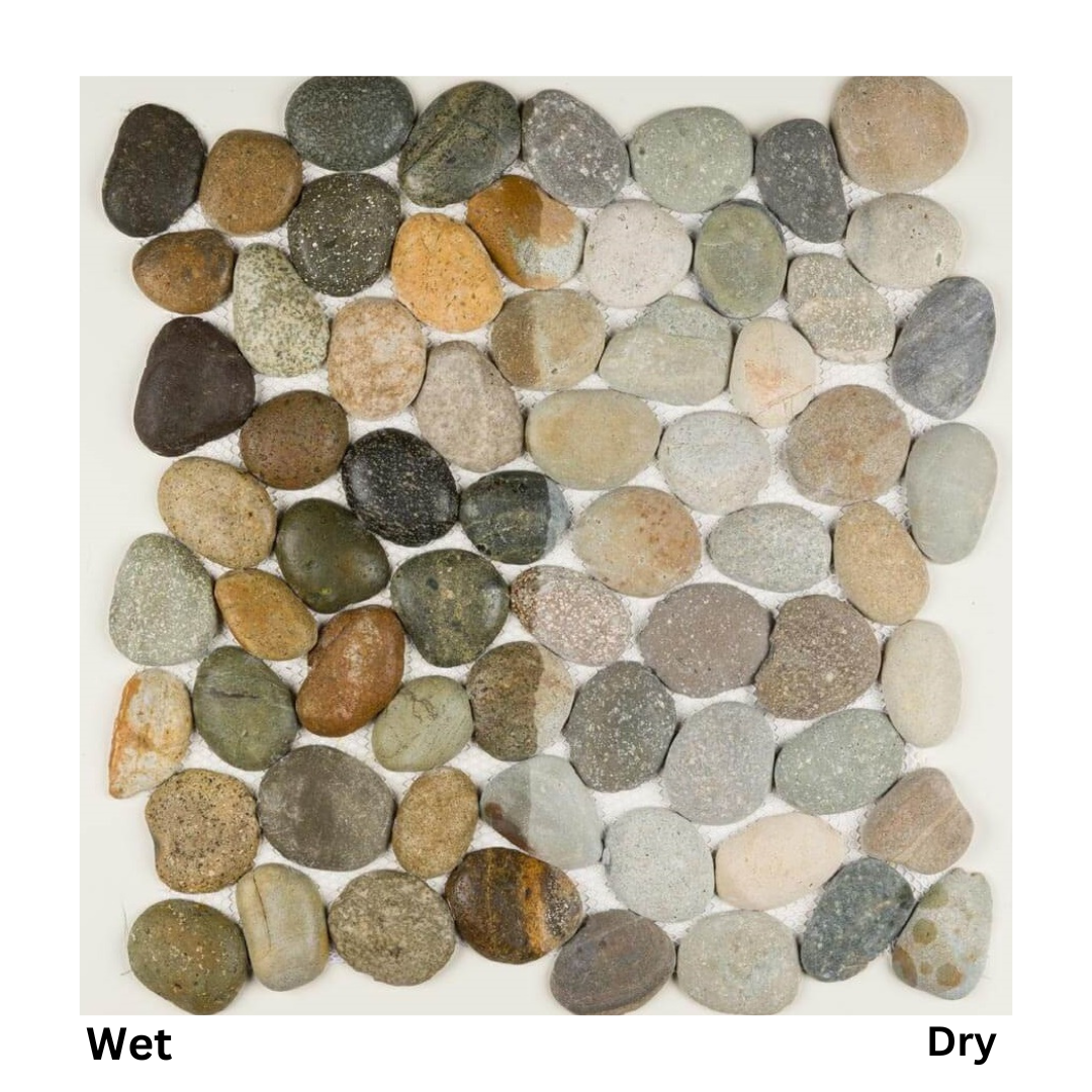 Pebble-Mosaic-OLIVE MIX Pebble Mosaic Cloud Jumbo- Stone Supplier - Rocks in Stock
