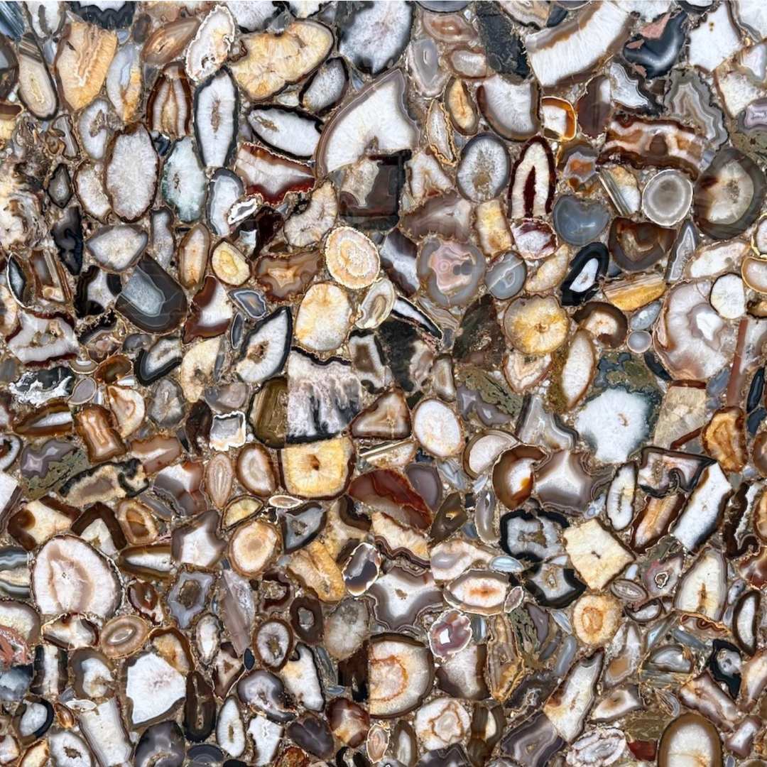 AGATE EARTH Semi precious polished 2cm thick - Slab