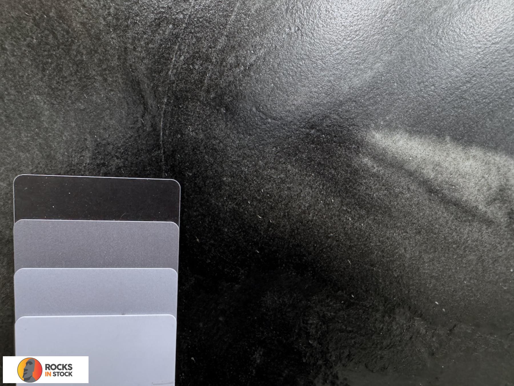 BLACK RAJ Quartzite leather 3cm thick - Slab
