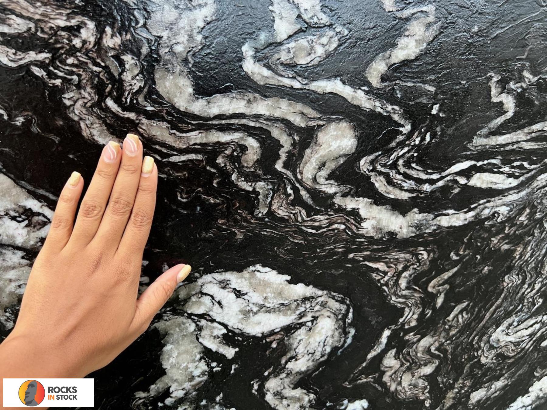 TITANIUM Granite leather 3cm thick - Slab