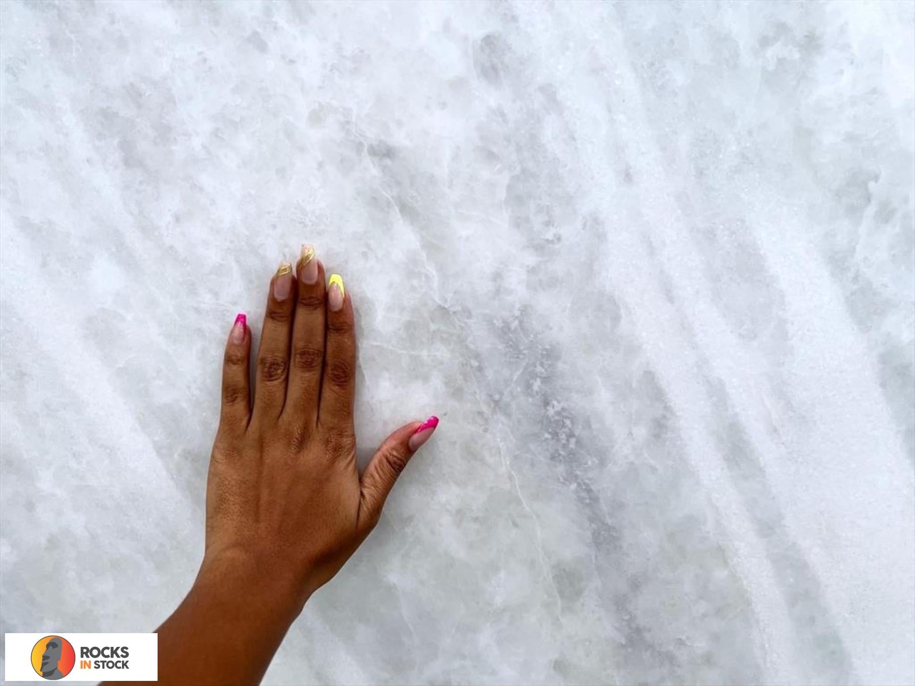 WHITE CLOUD Dolomite leather 3cm thick - Slab