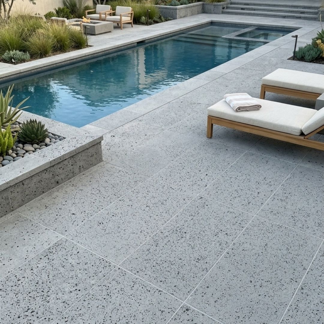 PUKA LAVA GREY - STRAIGHT EDGE, Basalt brushed, 24" x 12" x 1/2" (2 SF/PC) Tile - Vulcano