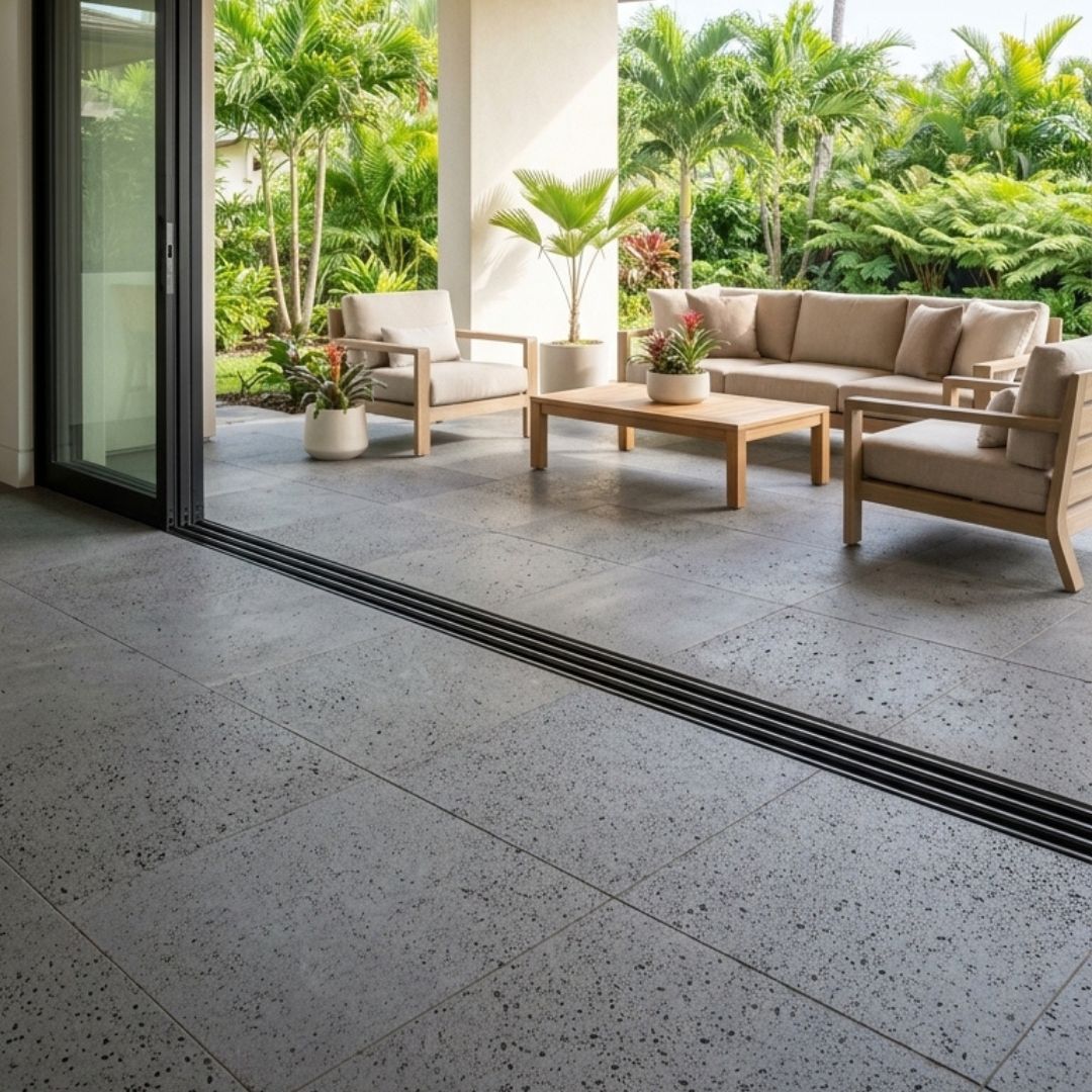 PUKA LAVA GREY - STRAIGHT EDGE, Basalt brushed,  24" x 24" x 1/2" (4 SF/PC) Tile - Vulcano