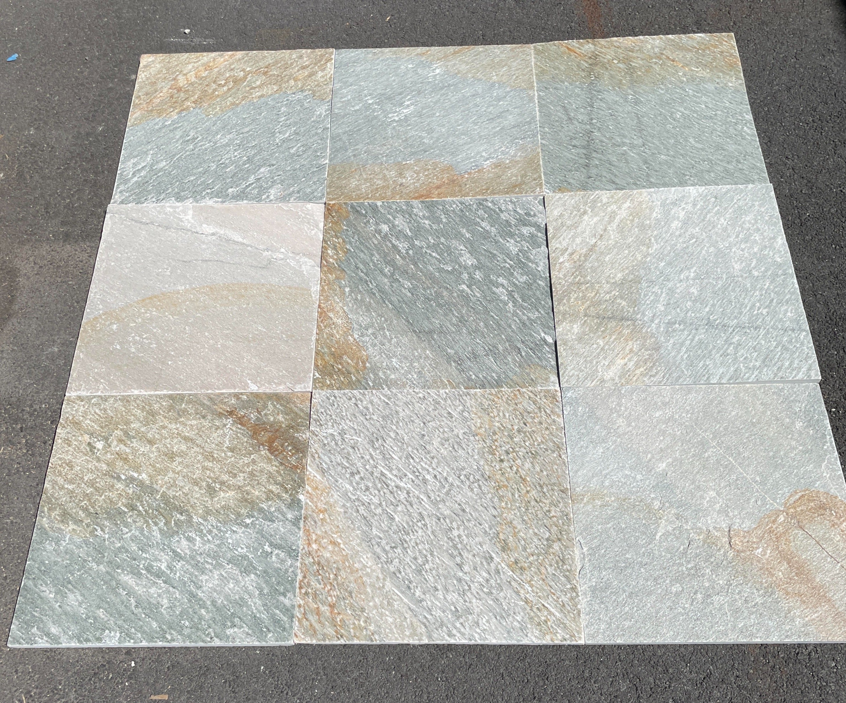 HEIBE GOLD - STRAIGHT EDGE, Quartzite Natural - 16" x 16" Tile