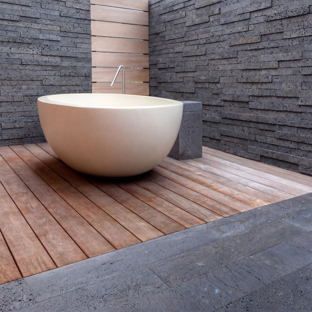 PUKA LAVA GREY Basalt honed ledger, Wall Veneer - Vulcano - TX