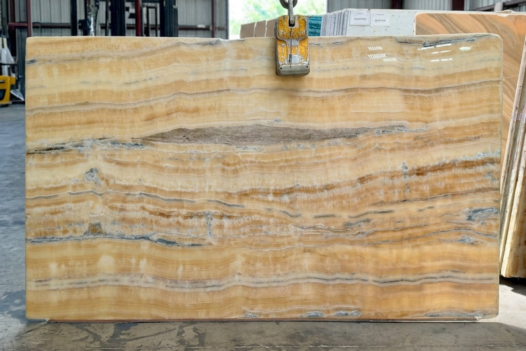 CAPPUCCINO Vein Cut Onyx polished 2cm thick - Slab