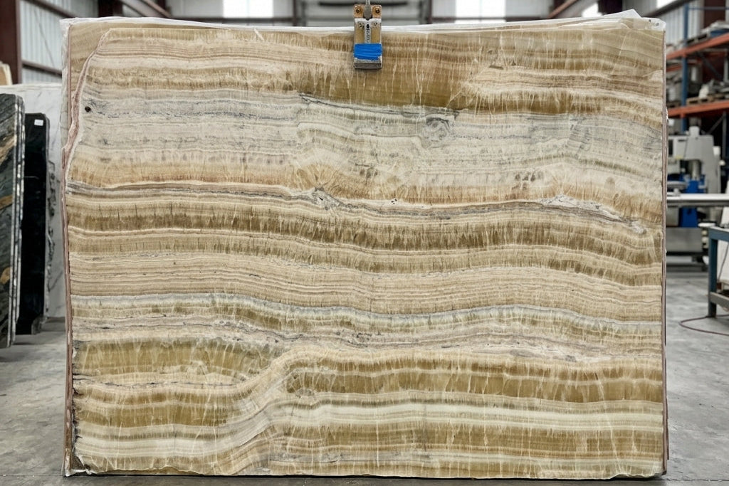 ONICE GRIGIO Onyx polished 2cm thick - Slab