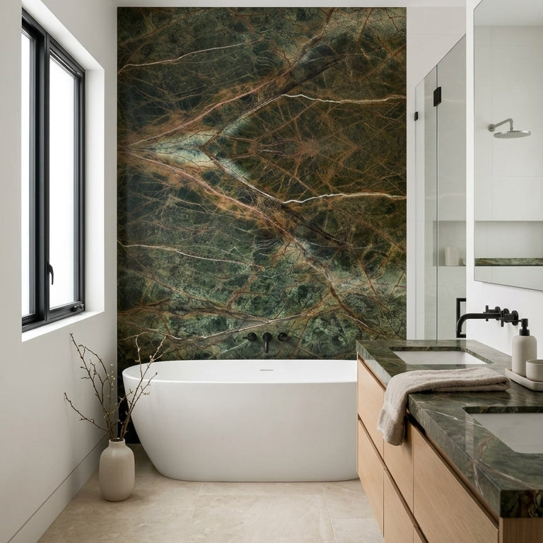RAIN FOREST GREEN Marble polished 2cm thick - Slab