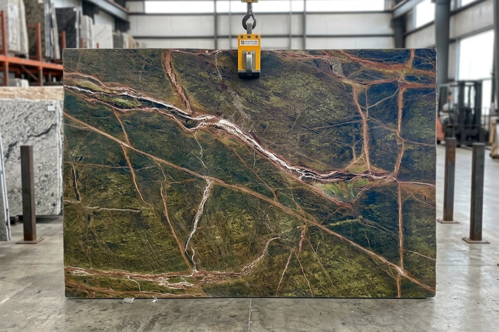 RAINFOREST GREEN Marble polished 2cm thick - Slab