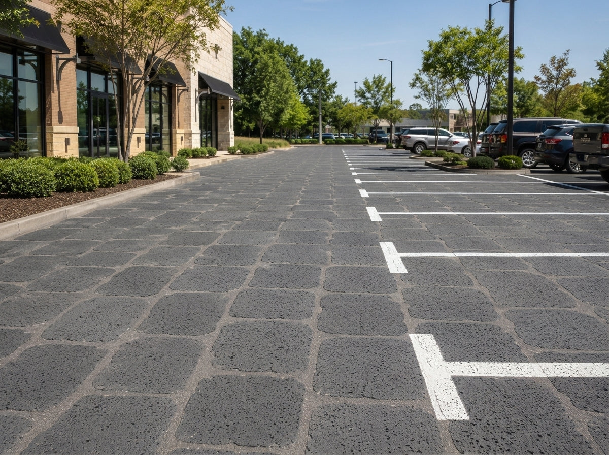 PUKA LAVA GREY - NATURAL ROUND RANDOM EDGE, Basalt BRUSHED - 24" diameter & up x 1 1/2" Paver (4 SF/PC) - Vulcano - TX