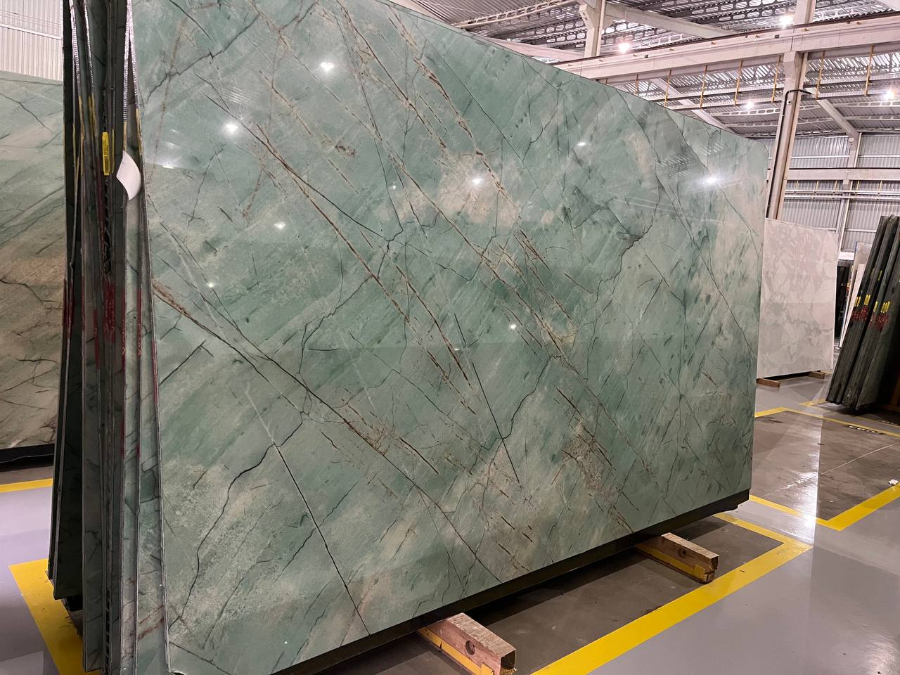 Verona Green Quartzite polished slab 2cm thick - Rocks in Stock