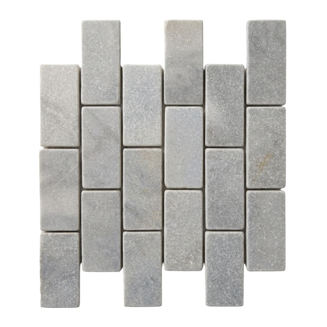 BIANCO GREY, BRICK, Mosaic - Mediterranean