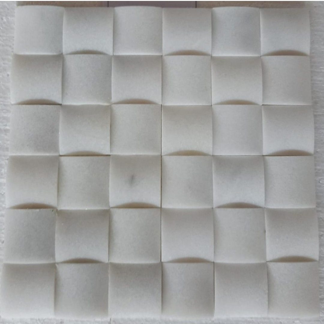 BIANCO WHITE, 3D WEAVE 12" x 12" - (1 SF/PC) - Havai'iano
