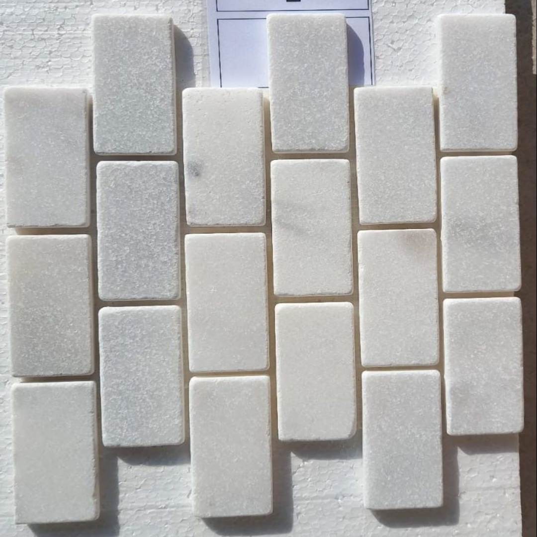 BIANCO WHITE, BRICK 2X4 - 12" x 12" - (1 SF/PC) - Havai'iano