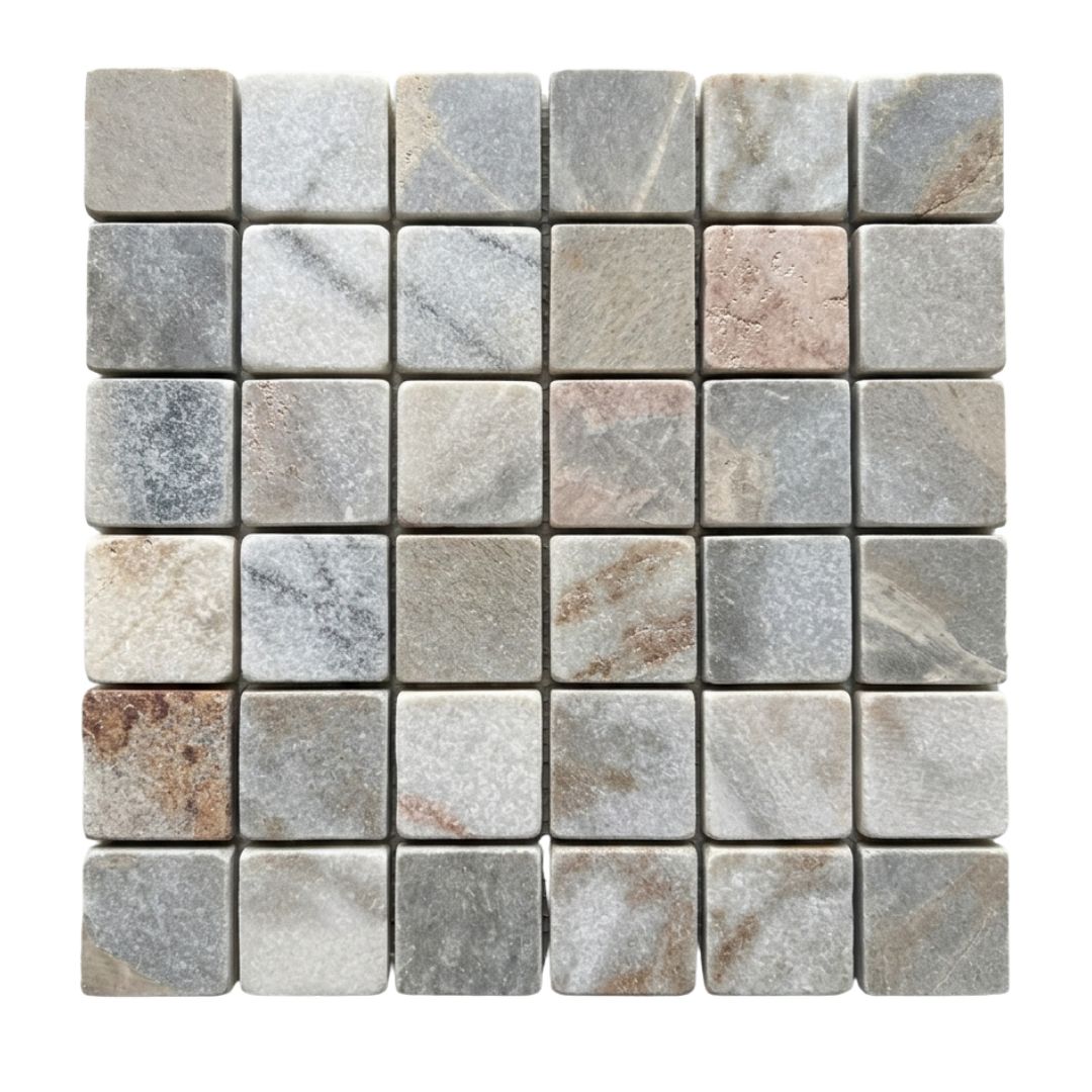 BIANCO VENUS, SQUARES 2x2, Mosaic - Mediterranean