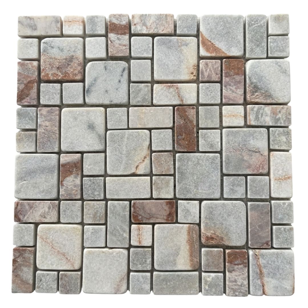 BIANCO VENUS, FRENCH PATTERN , Mosaic - Mediterranean