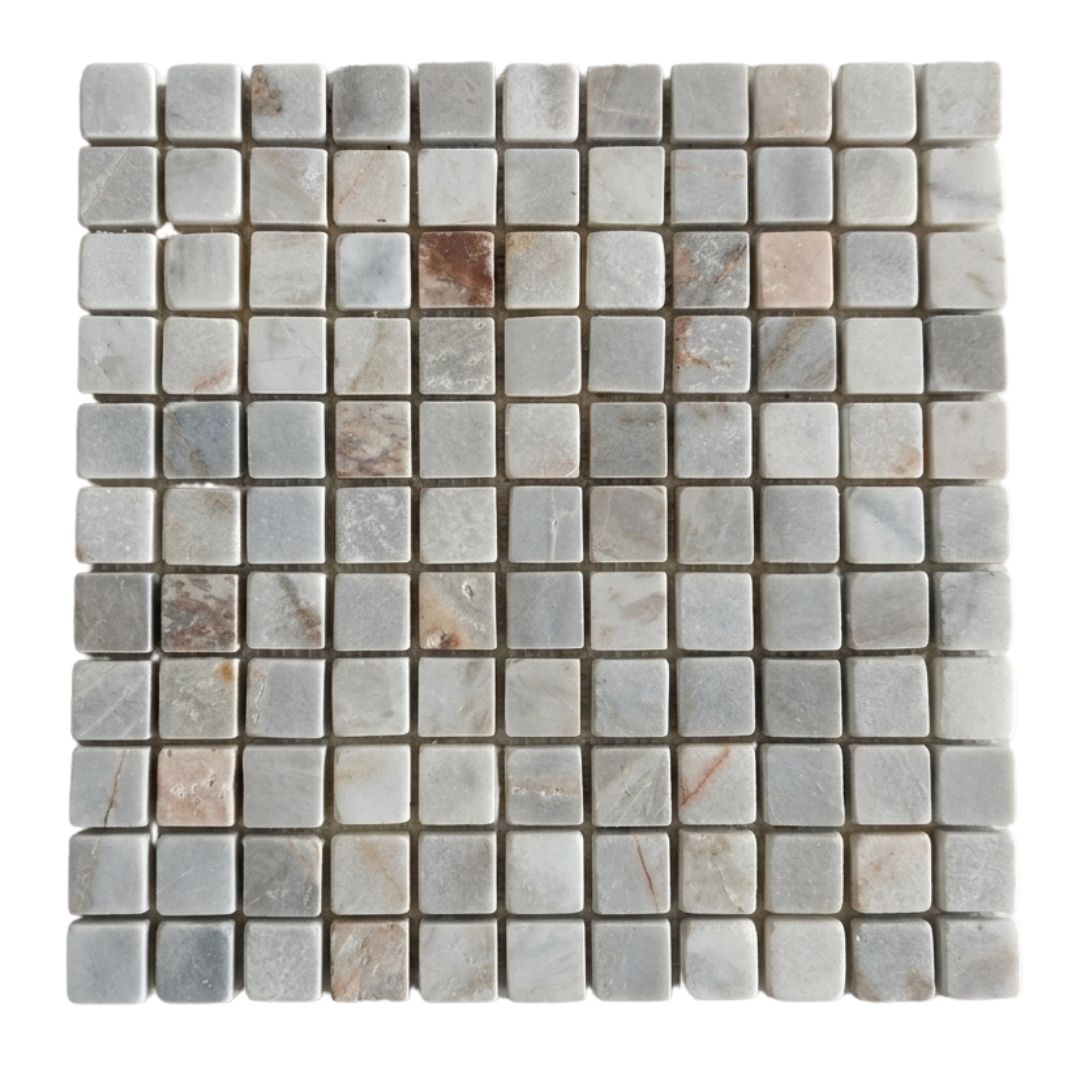 BIANCO VENUS, SQUARES 1x1, Mosaic - Mediterranean