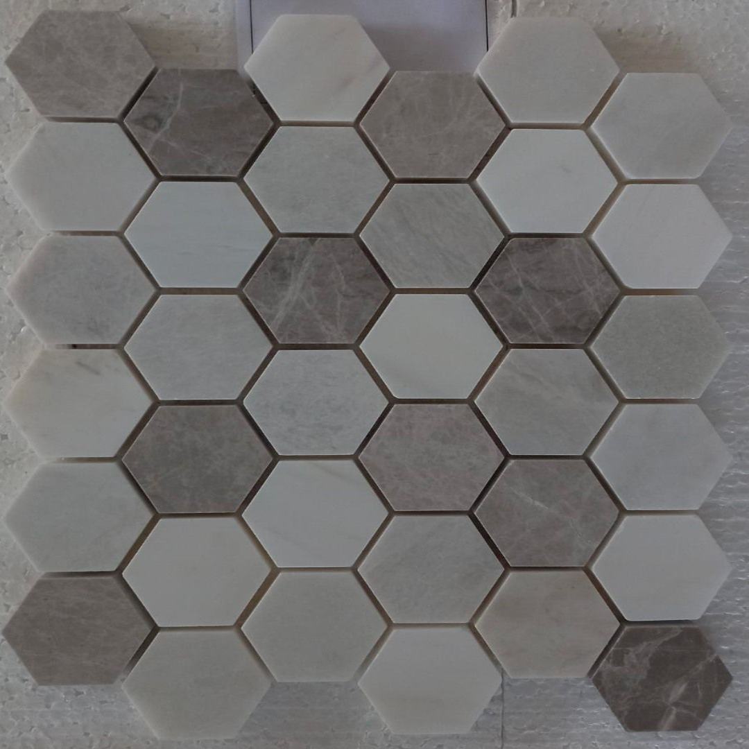 DOLOMITE & ICEBERG & GREY, HEXAGON 12" x 12" - (1 SF/PC) - Havai'iano