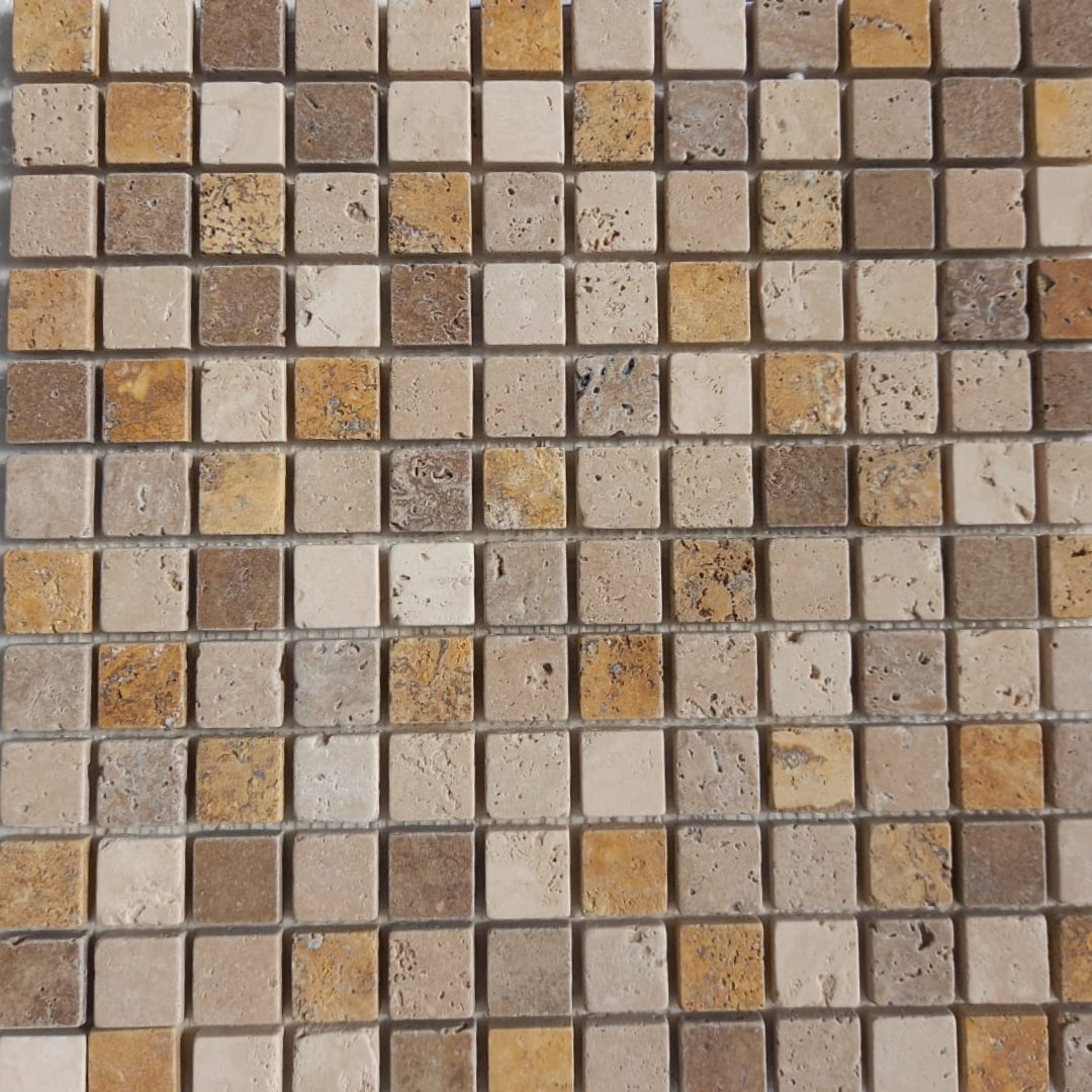 MIXED TRAVERTINE, SQUARES 1X1 - Havai'iano