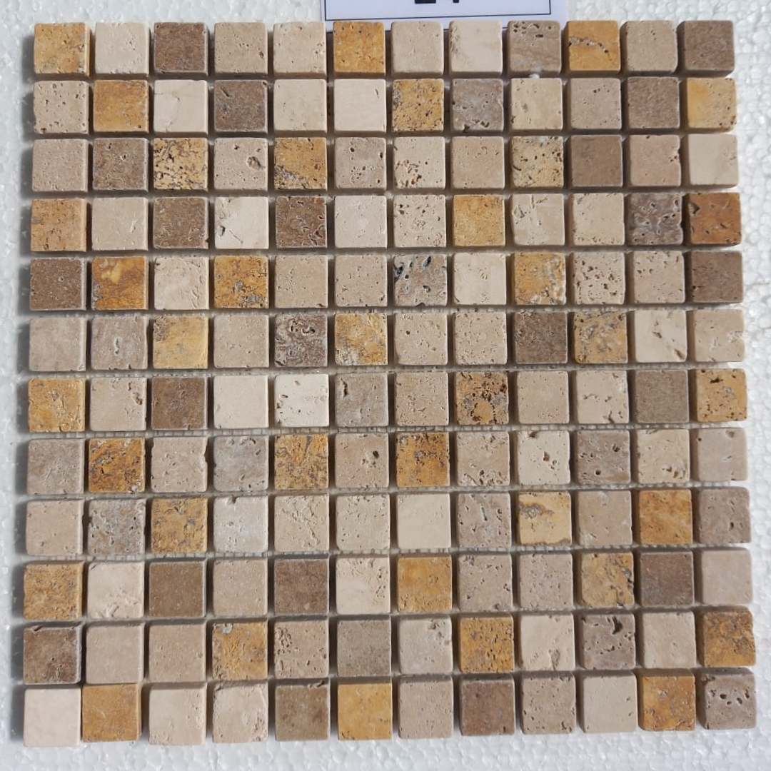 MIXED TRAVERTINE, SQUARES 1X1 - Havai'iano