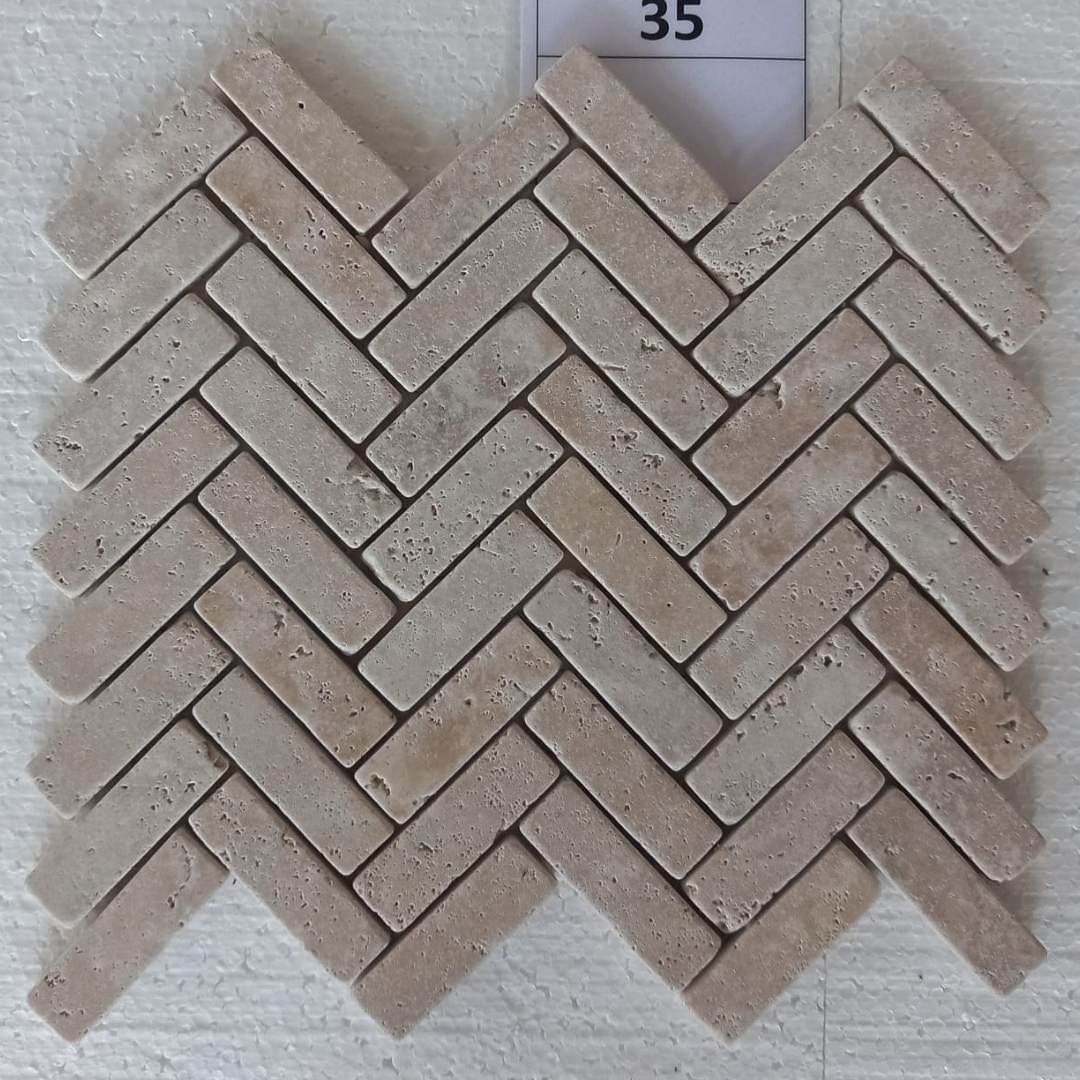 HERRINGBONE BEIGE, FISHBONE 1X2 - Havai'iano