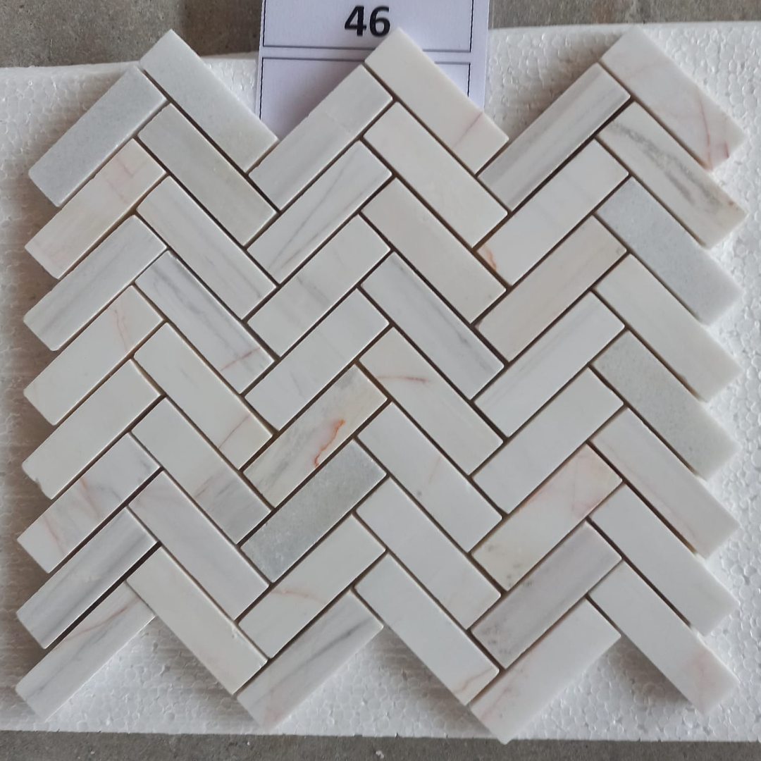 DOLOMITE MIXED COLOR, FISHBONE 1X3 - Havai'iano