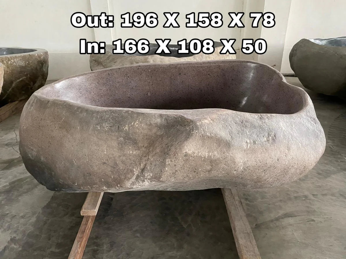 GREY GRANITE Natural hand carved made out of 77"x62"x31" Bathtub