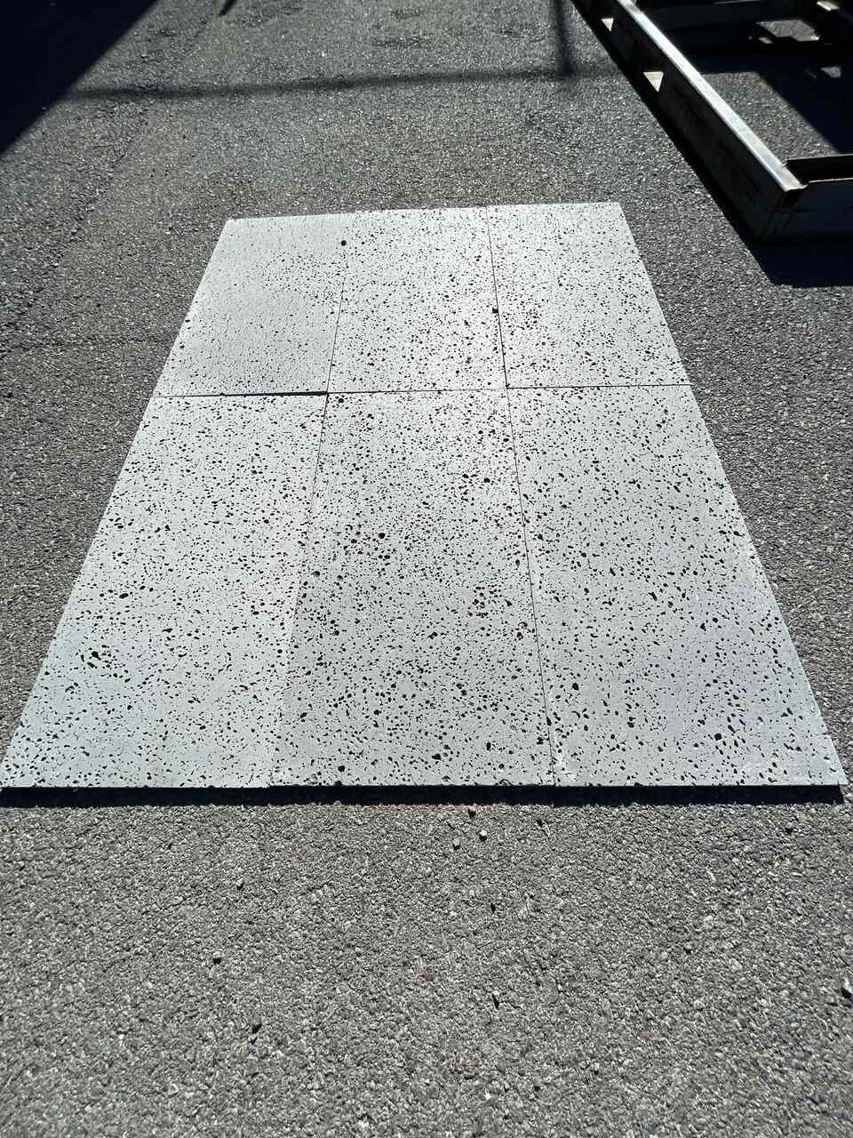 PUKA LAVA GREY - STRAIGHT EDGE, Basalt brushed - 24" x 12" x 1/2" Tile