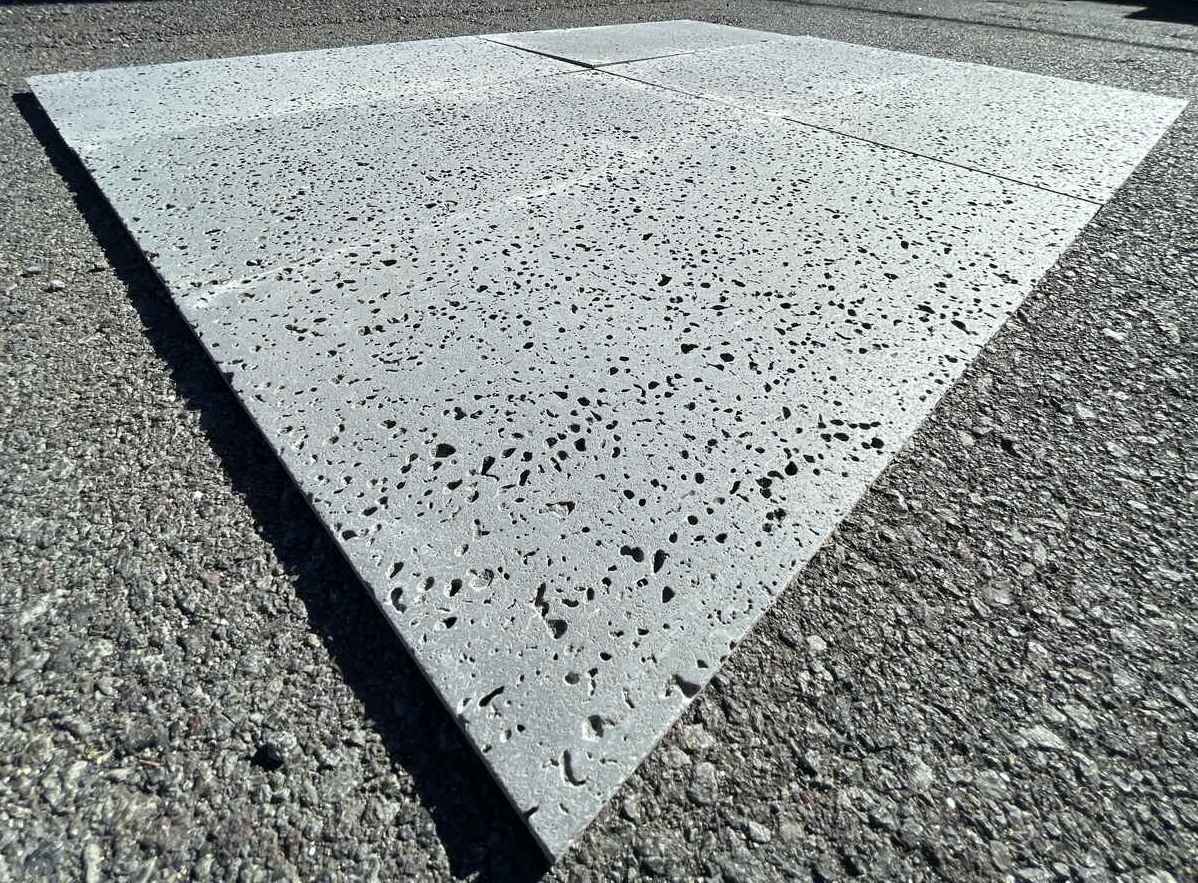 PUKA LAVA GREY - STRAIGHT EDGE, Basalt brushed - 24" x 12" x 1/2" (2 SF/PC) Tile
