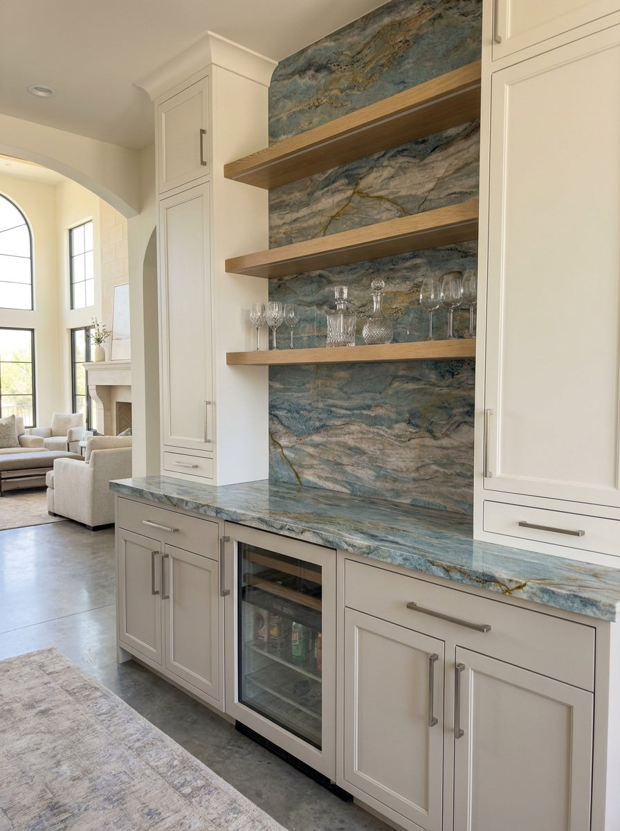 AZUL OPTA Quartzite polished 3cm thick - Slab